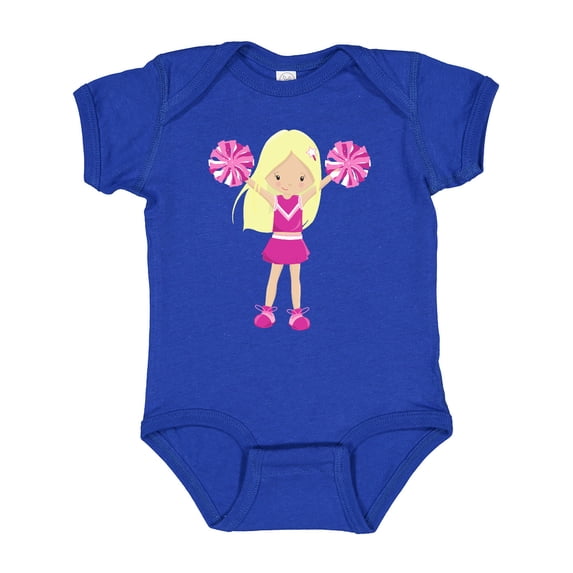 Inktastic Cheerleaders, Cute Girl, Blonde Hair, Cheerleading Girls Baby Bodysuit