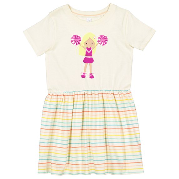 Inktastic Cheerleaders, Cute Girl, Blonde Hair, Cheerleading Girls Toddler Dress