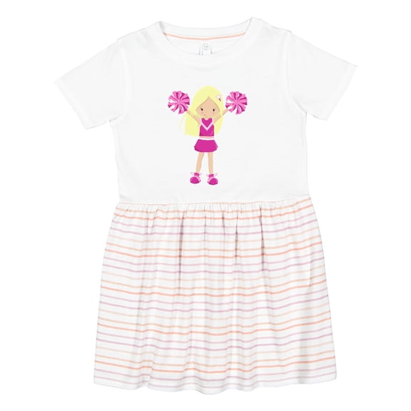 Inktastic Cheerleaders, Cute Girl, Blonde Hair, Cheerleading Girls Toddler Dress