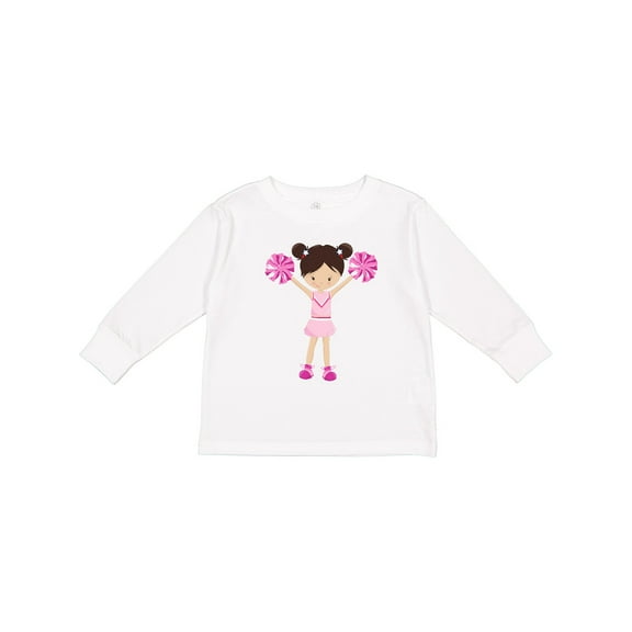 Inktastic Cheerleaders, Cute Girl, Brown Hair, Cheerleading Girls Long Sleeve Toddler T-Shirt