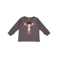 thumbnail image 1 of Inktastic Cheerleaders, Cute Girl, Brown Hair, Cheerleading Girls Long Sleeve Toddler T-Shirt, 1 of 5