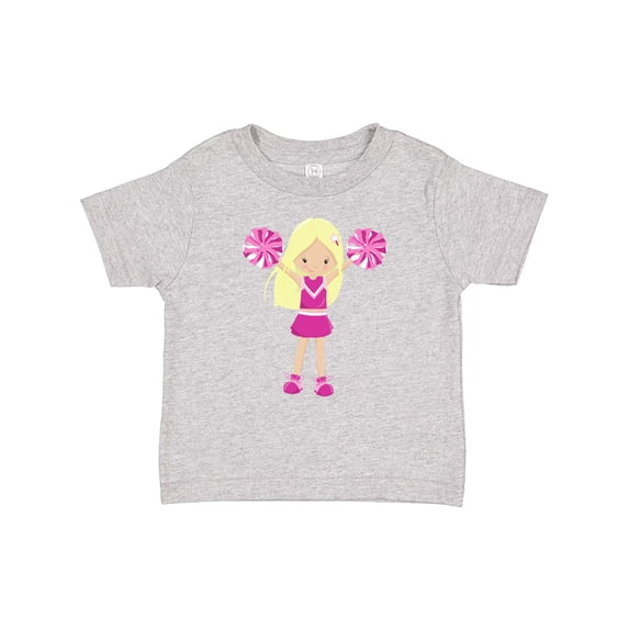 Inktastic Cheerleaders, Girl With Blonde Hair, Pink Uniform Girls Baby T-Shirt