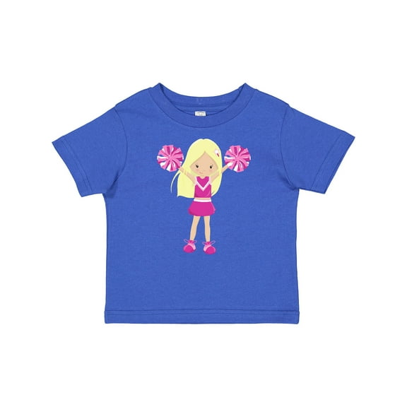 Inktastic Cheerleaders, Girl With Blonde Hair, Pink Uniform Girls Baby T-Shirt