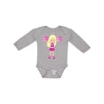 thumbnail image 1 of Inktastic Cheerleaders, Girl With Blonde Hair, Pink Uniform Girls Long Sleeve Baby Bodysuit, 1 of 5