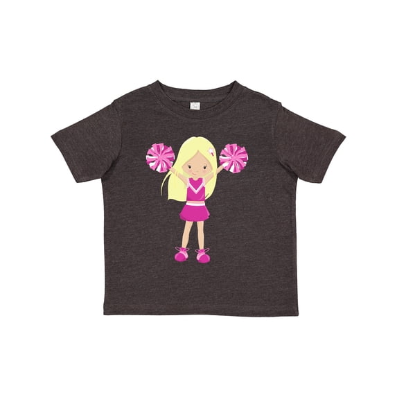 Inktastic Cheerleaders, Girl With Blonde Hair, Pink Uniform Girls Toddler T-Shirt