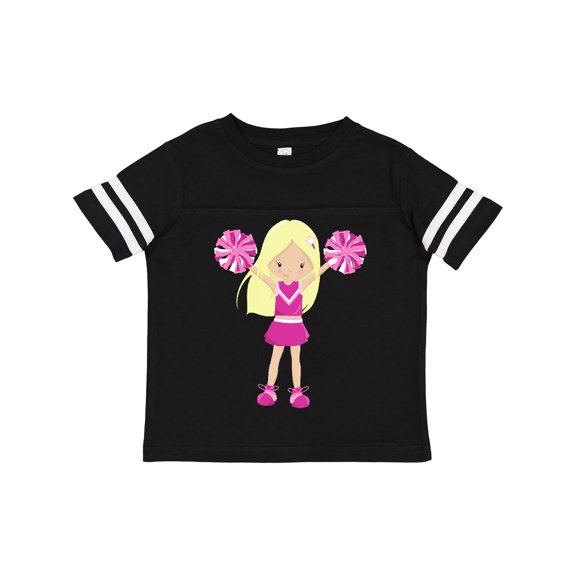 Inktastic Cheerleaders, Girl With Blonde Hair, Pink Uniform Girls Toddler T-Shirt