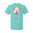 thumbnail image 1 of Inktastic Cheerleaders, Girl With Blonde Hair, Pink Uniform T-Shirt, 1 of 5