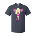 thumbnail image 1 of Inktastic Cheerleaders, Girl With Blonde Hair, Pink Uniform T-Shirt, 1 of 5