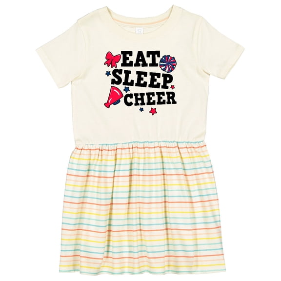 Inktastic Cheerleading Eat Sleep Cheer Girls Toddler Dress