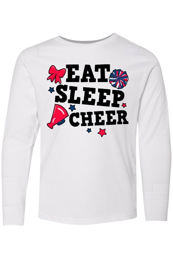 Cheerleading Eat Sleep Cheer Long Sleeve Youth T-Shirt