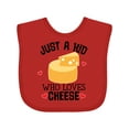 thumbnail image 1 of Inktastic Cheese Lover Kids Boys or Girls Baby Bib, 1 of 4