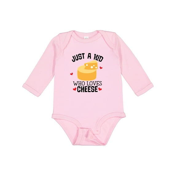 Inktastic Cheese Lover Kids Boys or Girls Long Sleeve Baby Bodysuit