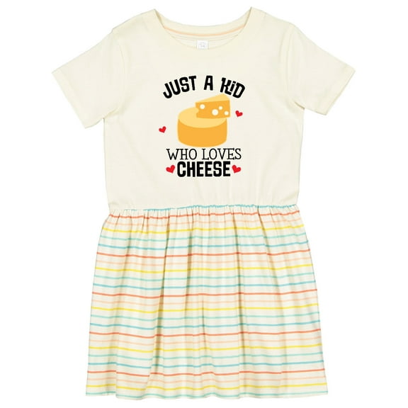 Inktastic Cheese Lover Kids Girls Toddler Dress