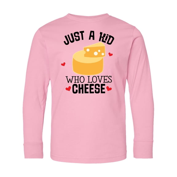 Inktastic Cheese Lover Kids Long Sleeve Youth T-Shirt