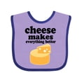 thumbnail image 1 of Inktastic Cheese Makes Everything Better Boys or Girls Baby Bib, 1 of 4