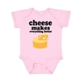 thumbnail image 1 of Inktastic Cheese Makes Everything Better Boys or Girls Baby Bodysuit, 1 of 5