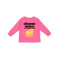 thumbnail image 1 of Inktastic Cheese Makes Everything Better Boys or Girls Long Sleeve Toddler T-Shirt, 1 of 5