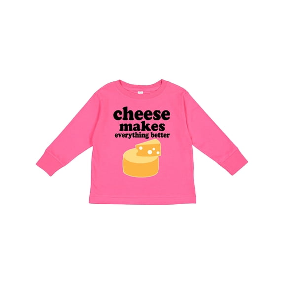 Inktastic Cheese Makes Everything Better Boys or Girls Long Sleeve Toddler T-Shirt