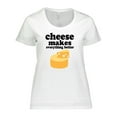 thumbnail image 1 of Inktastic Cheese Makes Everything Better Women's Plus Size T-Shirt, 1 of 5
