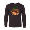 thumbnail image 1 of Inktastic Cheetah Print Pretty Pumpkin with Fall Leaves Long Sleeve Youth T-Shirt, 1 of 5