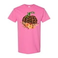 thumbnail image 1 of Inktastic Cheetah Print Pretty Pumpkin with Fall Leaves T-Shirt, 1 of 5