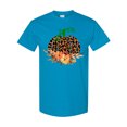 thumbnail image 1 of Inktastic Cheetah Print Pretty Pumpkin with Fall Leaves T-Shirt, 1 of 5