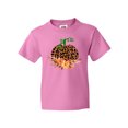 thumbnail image 1 of Inktastic Cheetah Print Pretty Pumpkin with Fall Leaves Youth T-Shirt, 1 of 5