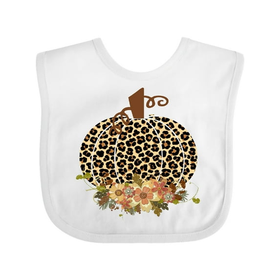 Inktastic Cheetah Print Pumpkin Boys or Girls Baby Bib