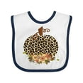 thumbnail image 1 of Inktastic Cheetah Print Pumpkin Boys or Girls Baby Bib, 1 of 4
