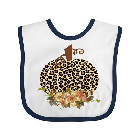 Inktastic Cheetah Print Pumpkin Boys or Girls Baby Bib