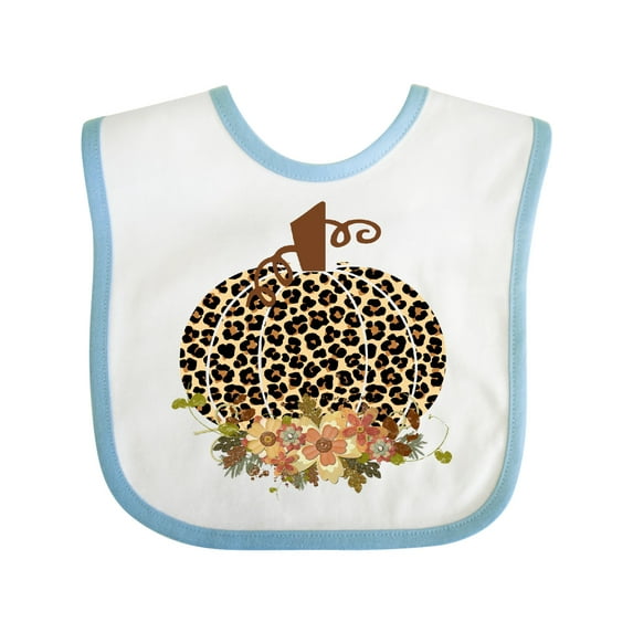 Inktastic Cheetah Print Pumpkin Boys or Girls Baby Bib