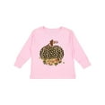 thumbnail image 1 of Inktastic Cheetah Print Pumpkin Boys or Girls Long Sleeve Toddler T-Shirt, 1 of 5