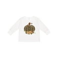 thumbnail image 1 of Inktastic Cheetah Print Pumpkin Boys or Girls Long Sleeve Toddler T-Shirt, 1 of 5