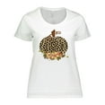 thumbnail image 1 of Inktastic Cheetah Print Pumpkin Women's Plus Size T-Shirt, 1 of 5