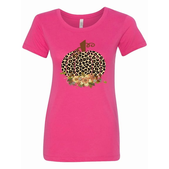 Inktastic Cheetah Print Pumpkin Women's T-Shirt