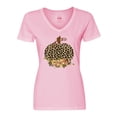 thumbnail image 1 of Inktastic Cheetah Print Pumpkin Women's V-Neck T-Shirt, 1 of 5