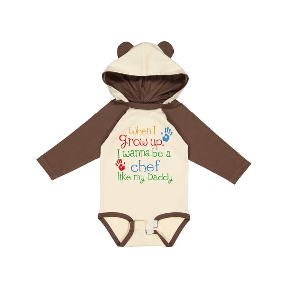 Inktastic Chef Like Daddy Boys or Girls Long Sleeve Baby Bodysuit