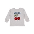thumbnail image 1 of Inktastic Cherry Pick Me Cute Fruit Humor Boys or Girls Long Sleeve Toddler T-Shirt, 1 of 5