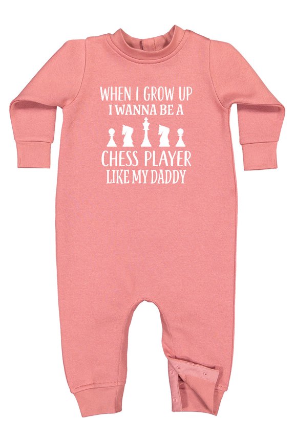 Chess Player Childs Game Baby Fleece Romper