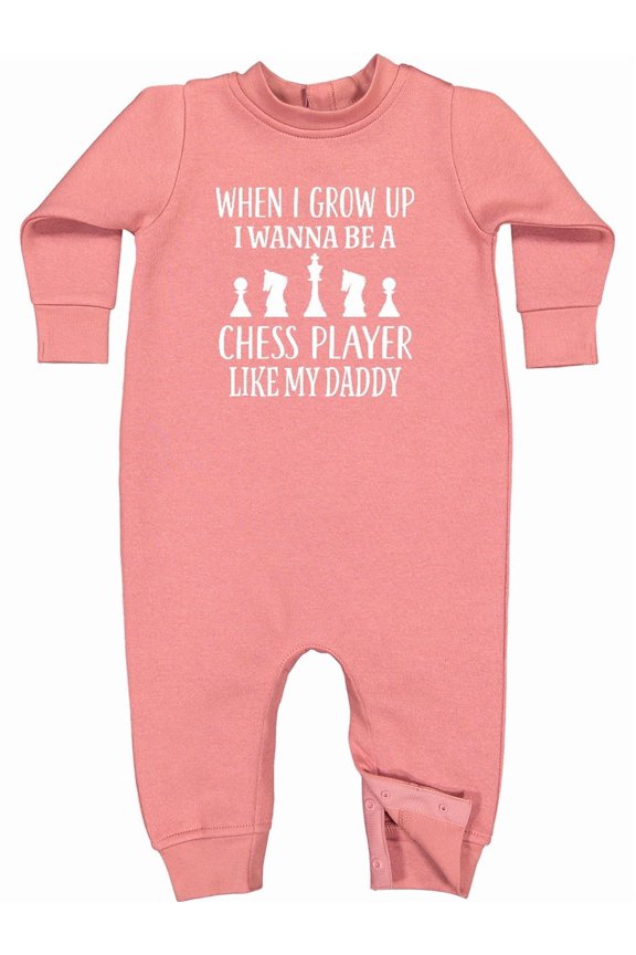 Chess Player Childs Game Baby Fleece Romper