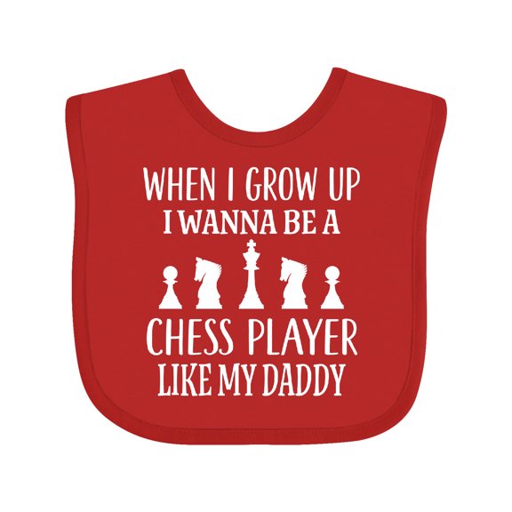 Inktastic Chess Player Childs Game Boys or Girls Baby Bib