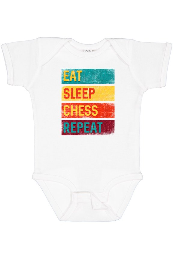 Chess Player Eat Sleep Chess Repeat Boys or Girls Baby Bodysuit