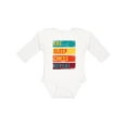 thumbnail image 1 of Inktastic Chess Player Eat Sleep Chess Repeat Boys or Girls Long Sleeve Baby Bodysuit, 1 of 5