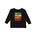 thumbnail image 1 of Inktastic Chess Player Eat Sleep Chess Repeat Boys or Girls Long Sleeve Toddler T-Shirt, 1 of 5