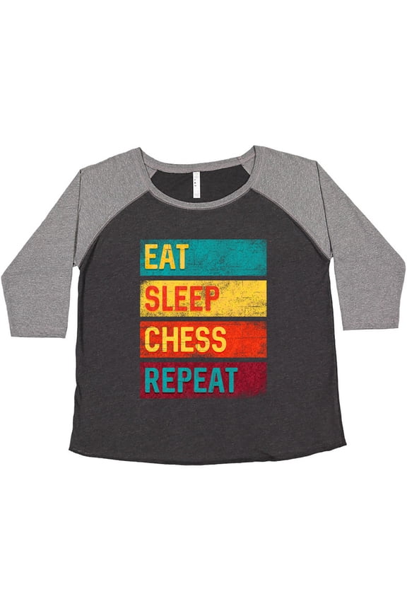Chess Player Eat Sleep Chess Repeat Women's Plus Size T-Shirt