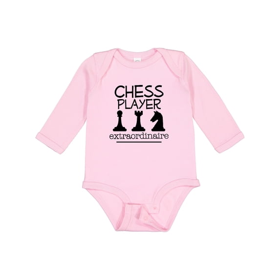 Inktastic Chess Player Game Boys or Girls Long Sleeve Baby Bodysuit