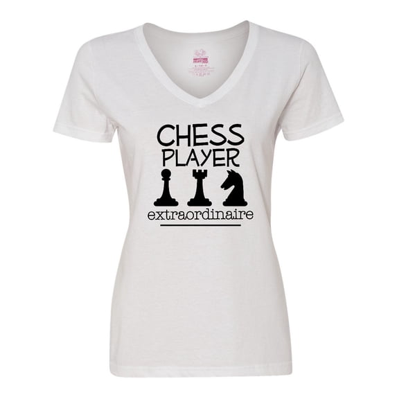 Inktastic Chess Player Game Gifts Women's V-Neck T-Shirt