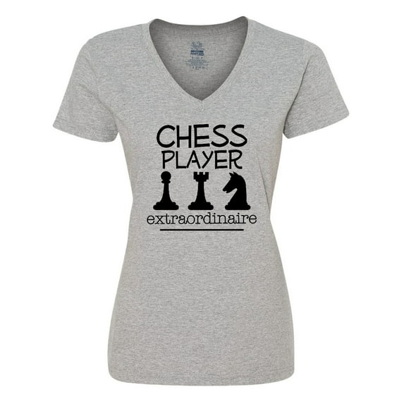 Inktastic Chess Player Game Gifts Women's V-Neck T-Shirt