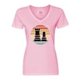 thumbnail image 1 of Inktastic Chess Player Gift Retro Women's V-Neck T-Shirt, 1 of 5