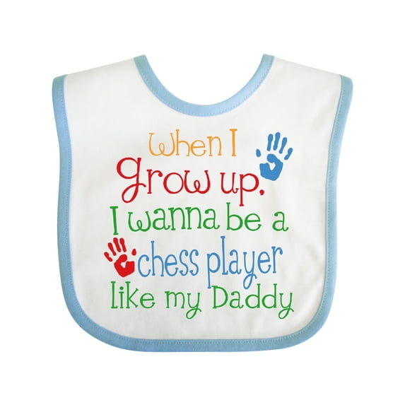 Inktastic Chess Player Like Daddy Boys or Girls Baby Bib